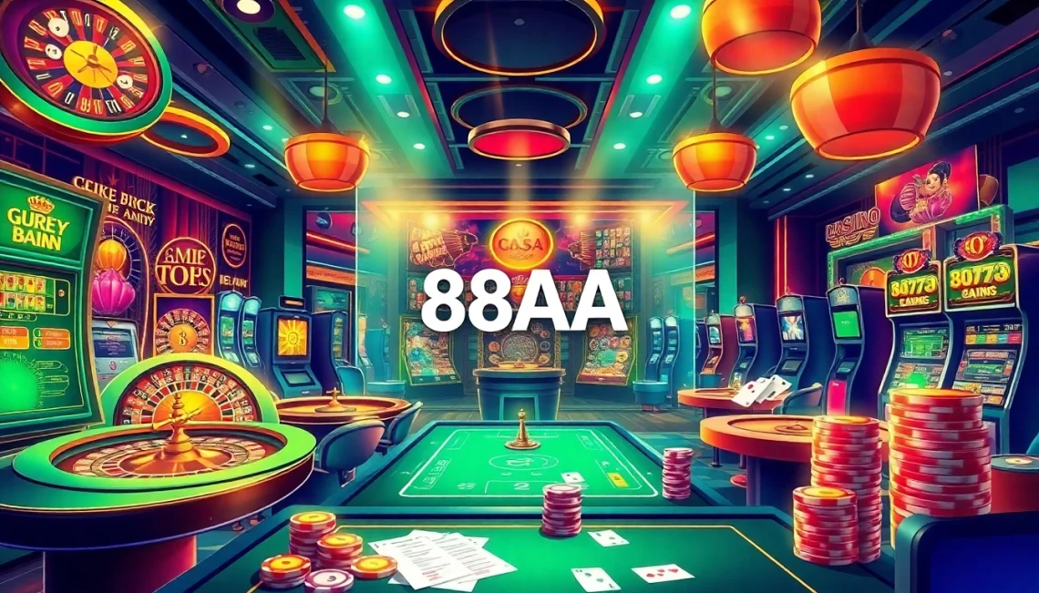 Experience the excitement of 88AA's online casino with vibrant tables and thrilling games.